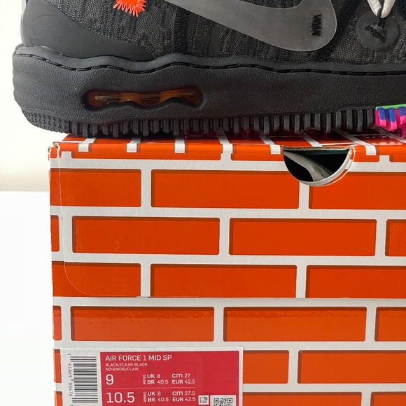 Size 9 - Nike Air Force 1 Mid x Off-White Black 2022 DO6290-001 main image 7